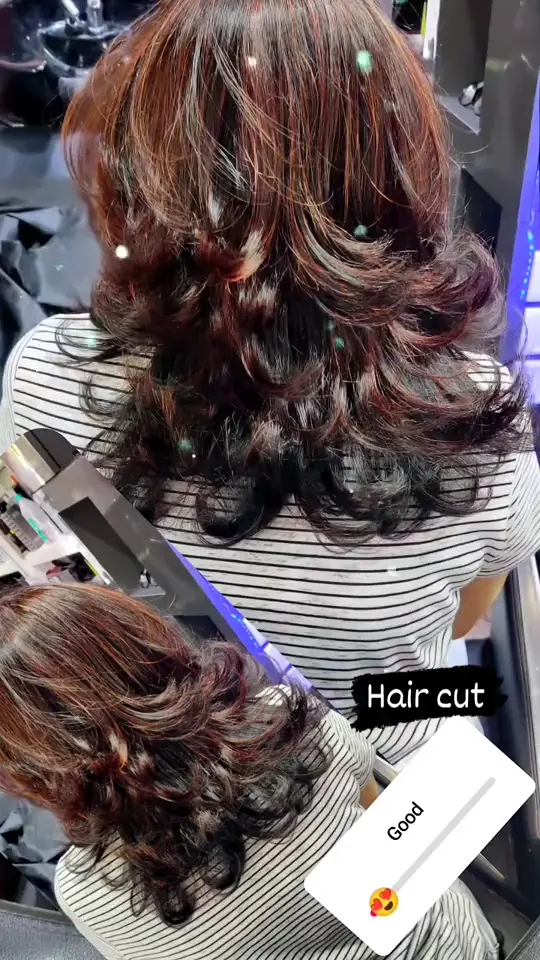 Copper colour with bouncy curls